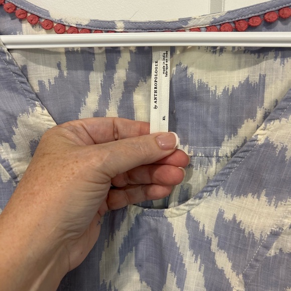 ANTHROPOLOGIE worn once peasant blouse XL - Picture 6 of 7